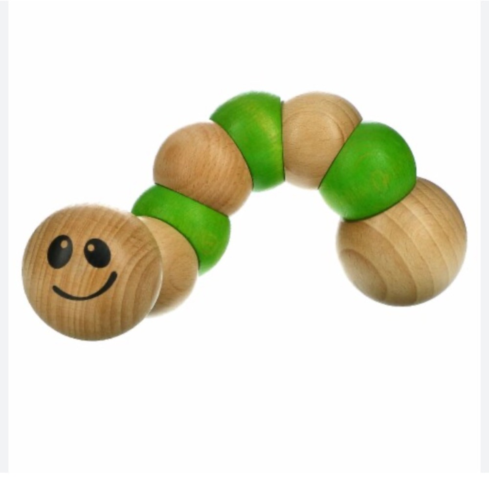 BeginAgain Wooden Earthworm Twist  Fidget  Sensory Stimulation Toy Kids 9"